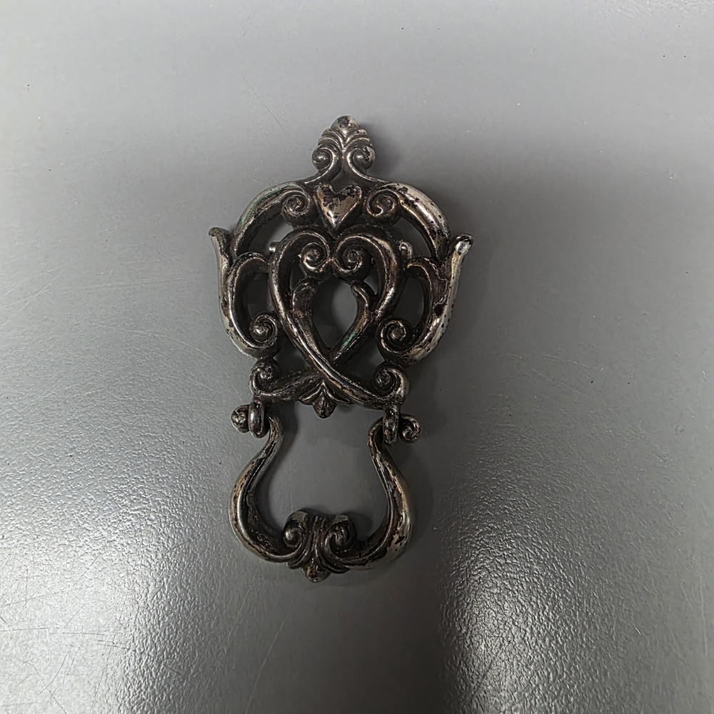 Ornate Silver Decorative Hook